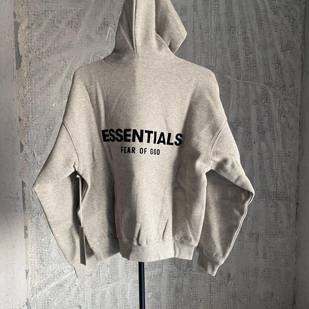 Fear of God Essentials Hoodie Dark Oatmeal - Picture 3 of 9